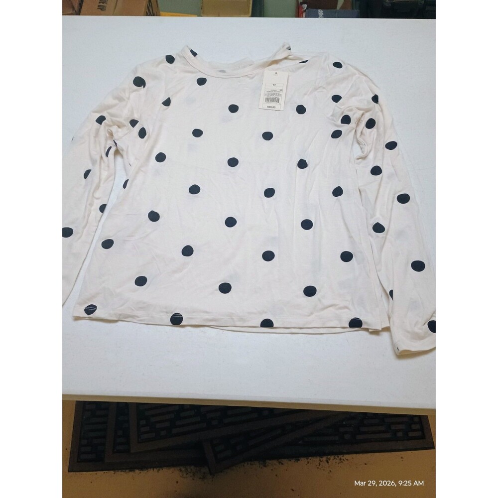 womens black dot blouse - A New Day Size M